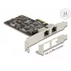 DeLOCK PCI Express x2 Karte auf 2 x RJ45 2.5 Gigabit LAN i225