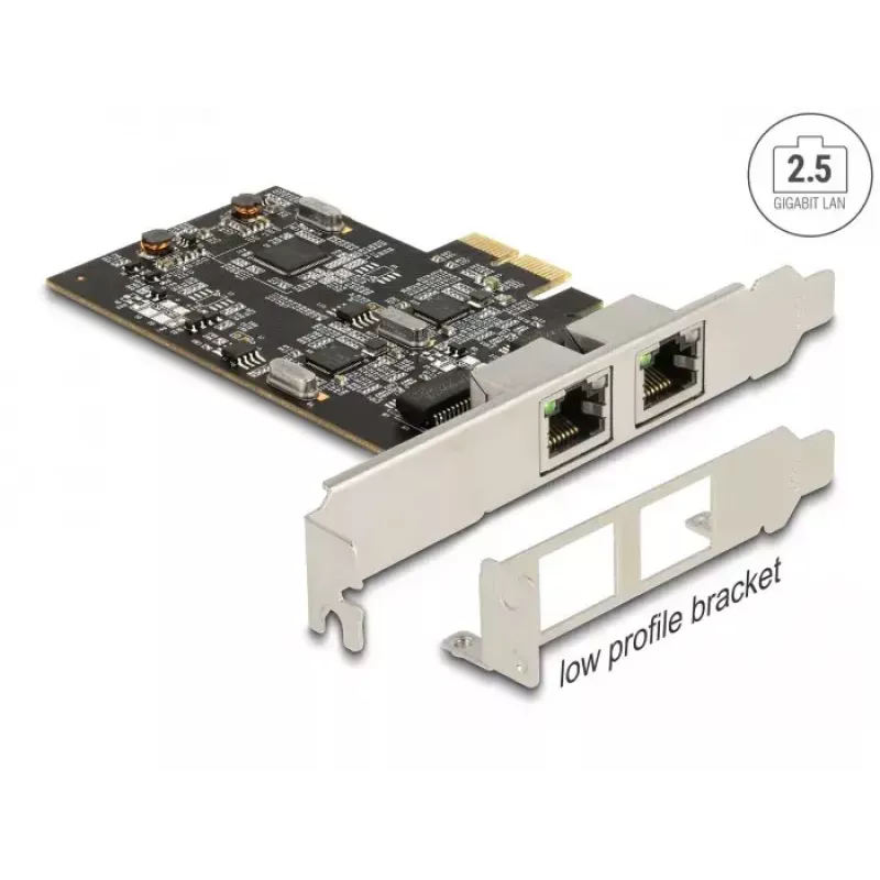 DeLOCK PCI Express x2 Karte auf 2 x RJ45 2.5 Gigabit LAN i225