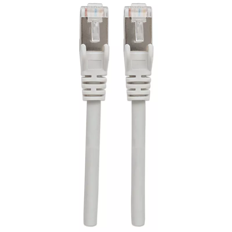 Intellinet Netzwerk-Patchkabel, Cat6, 3 m, Grau, Kupfer, S/FTP, LSOH/LSZH, PVC, RJ45, vergoldete Kontakte, rastnasenschutz, angespritzter Knickschutz, lebenslange Garantie