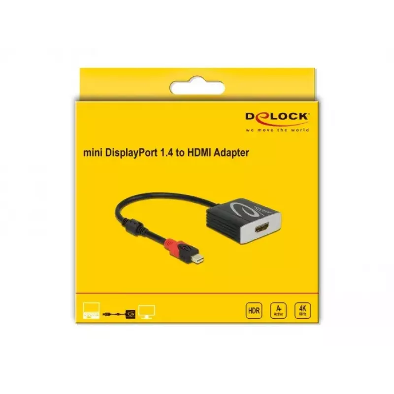 Aktiver Mini DisplayPort 1.4 auf HDMI Adapter DeLOCK 65302