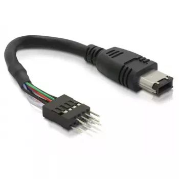 FireWire-Kabel DeLOCK 82379 0,016 m Schwarz Stecker/Stecker
