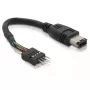 FireWire-Kabel DeLOCK 82379 0,016 m Schwarz Stecker/Stecker