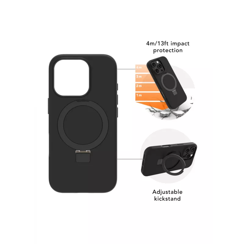 Schutzhülle dbramante1928 Iceland Ultra D3O MS Kick für iPhone 17e/16e/15/14/13, 15,5 cm (6,1 Zoll), Schwarz