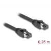DeLOCK RJ45-Netzwerkkabel Cat.8.1 S/FTP 25 cm 40 Gbit/s Schwarz