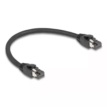 DeLOCK RJ45-Netzwerkkabel Cat.8.1 S/FTP 25 cm 40 Gbit/s Schwarz