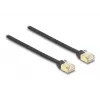DeLOCK RJ45 Aufrollkabel Cat.6A STP 1,5 m schwarz gelb