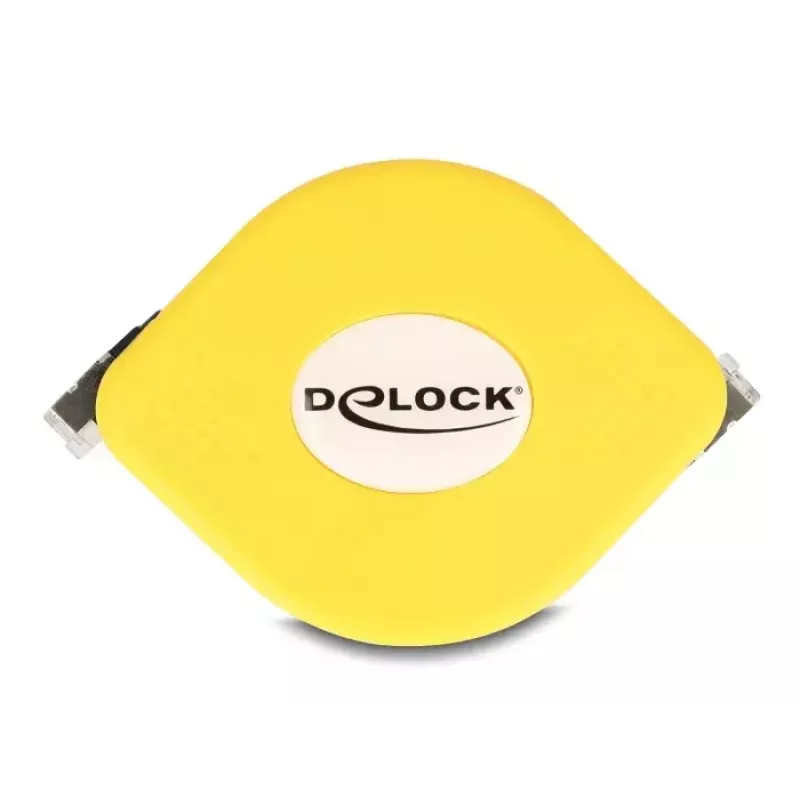 DeLOCK RJ45 Aufrollkabel Cat.6A STP 1,5 m schwarz gelb