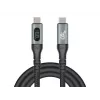 DeLOCK USB 40 Gbps Daten- und Schnelllade-Koaxialkabel 1 m USB PD 3.1 240 W