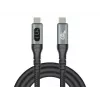 DeLOCK USB 40 Gbps Daten- und Schnelllade-Koaxialkabel 1 m USB PD 3.1 240 W
