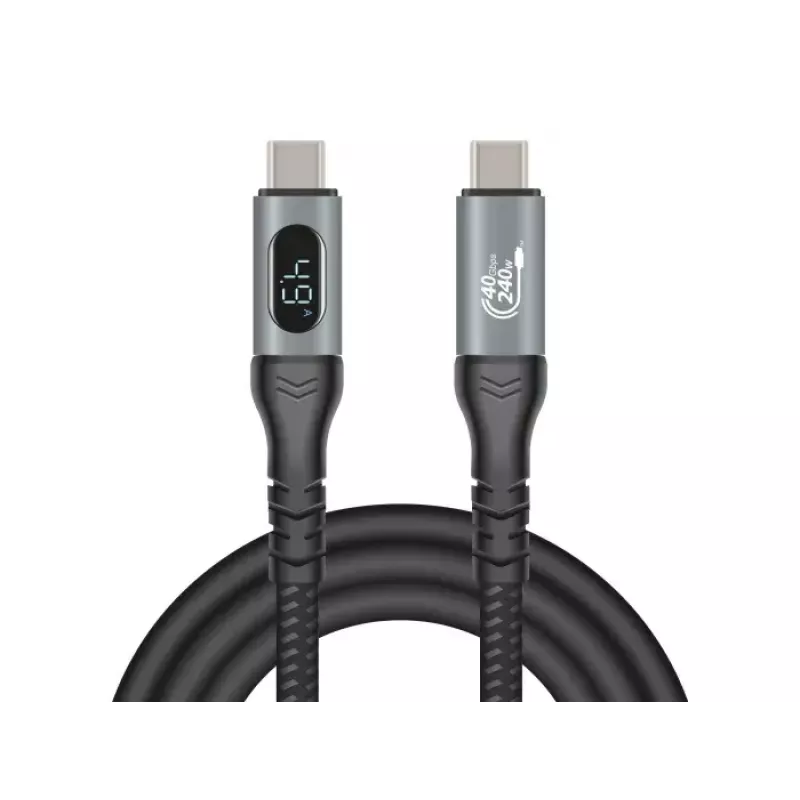 DeLOCK USB 40 Gbps Daten- und Schnelllade-Koaxialkabel 1 m USB PD 3.1 240 W