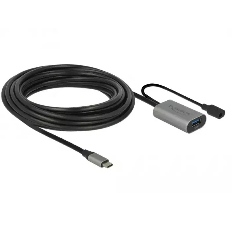 USB-Kabel DeLOCK 85391 USB 3.2 Gen 1 5 m USB-A USB-C Schwarz Grau
