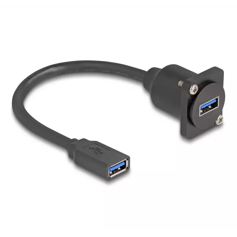 DeLOCK D-Type USB-Kabel Typ-A-Buchse auf Typ-A-Buchse 5 Gbps 20 cm