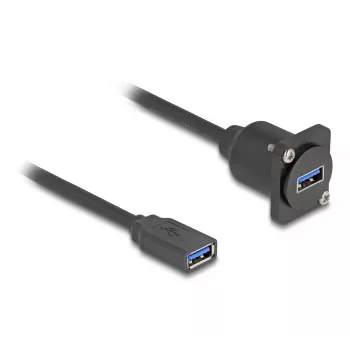 DeLOCK D-Type USB-Kabel Typ-A-Buchse auf Typ-A-Buchse 5 Gbps 20 cm