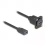 DeLOCK D-Type USB-Kabel Typ-A-Buchse auf Typ-A-Buchse 5 Gbps 20 cm