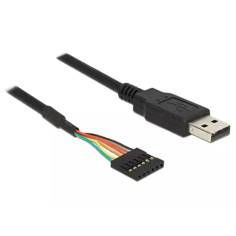 USB-Kabel DeLOCK 1,8 m USB2.0-A/TTL 6-polig Schwarz