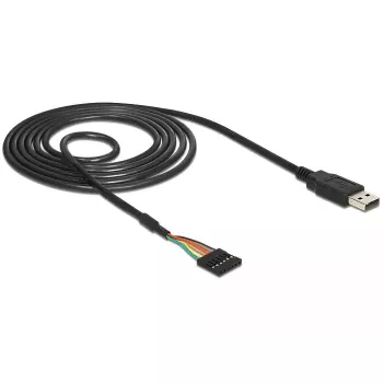 USB-Kabel DeLOCK 1,8 m USB2.0-A/TTL 6-polig Schwarz