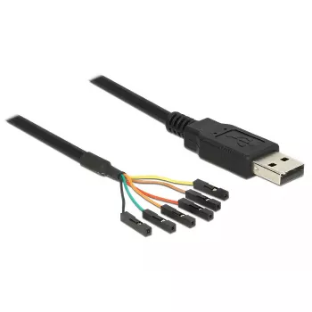 USB-Kabel DeLOCK 1,8 m USB2.0-A/TTL 6-polig Schwarz