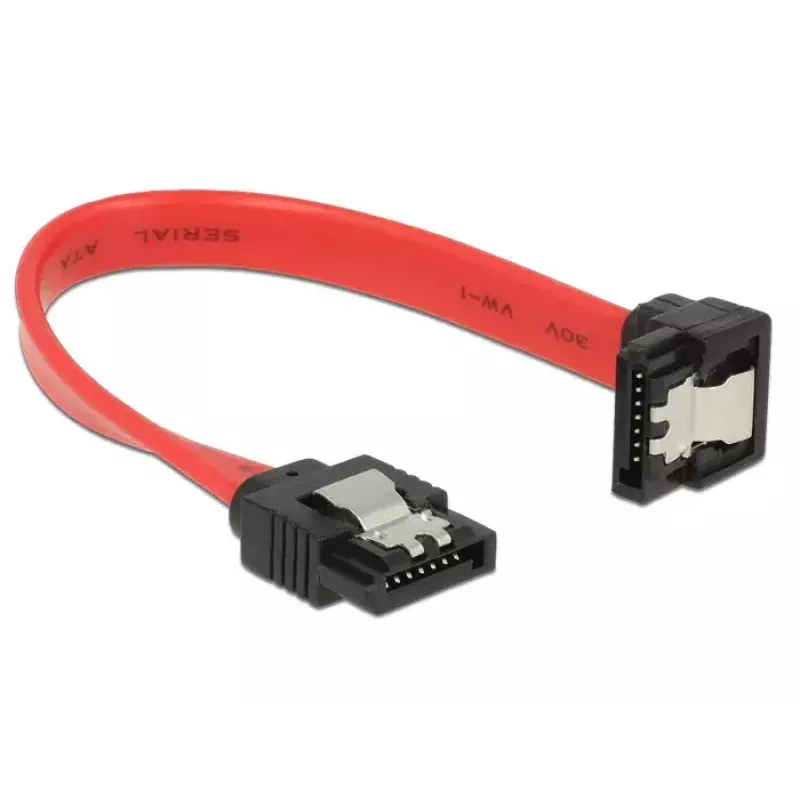 SATA-Kabel DeLOCK 83976 0,1 m 7-pin Schwarz Rot