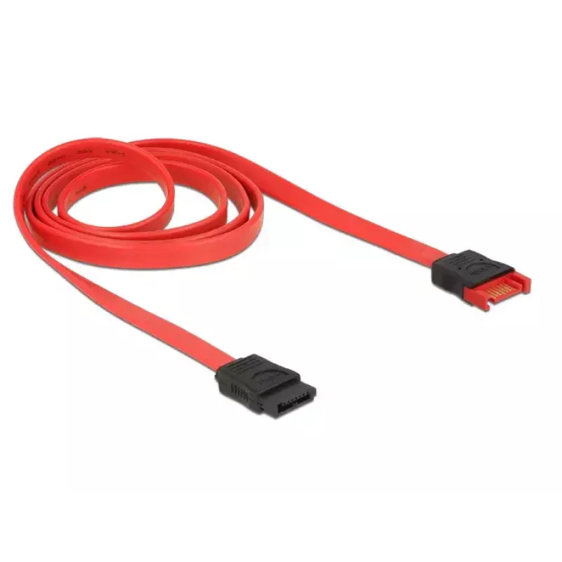 SATA-Kabel DeLOCK 83956 1 m SATA 7-polig Schwarz Rot