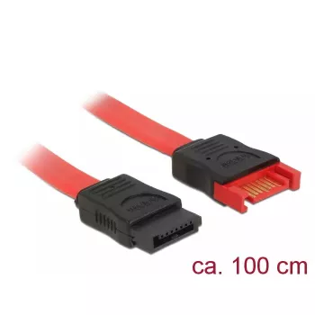 SATA-Kabel DeLOCK 83956 1 m SATA 7-polig Schwarz Rot