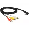 Audiokabel DeLOCK 84724 1,5m 3,5mm 3 x RCA Schwarz