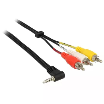 Audiokabel DeLOCK 84724 1,5m 3,5mm 3 x RCA Schwarz