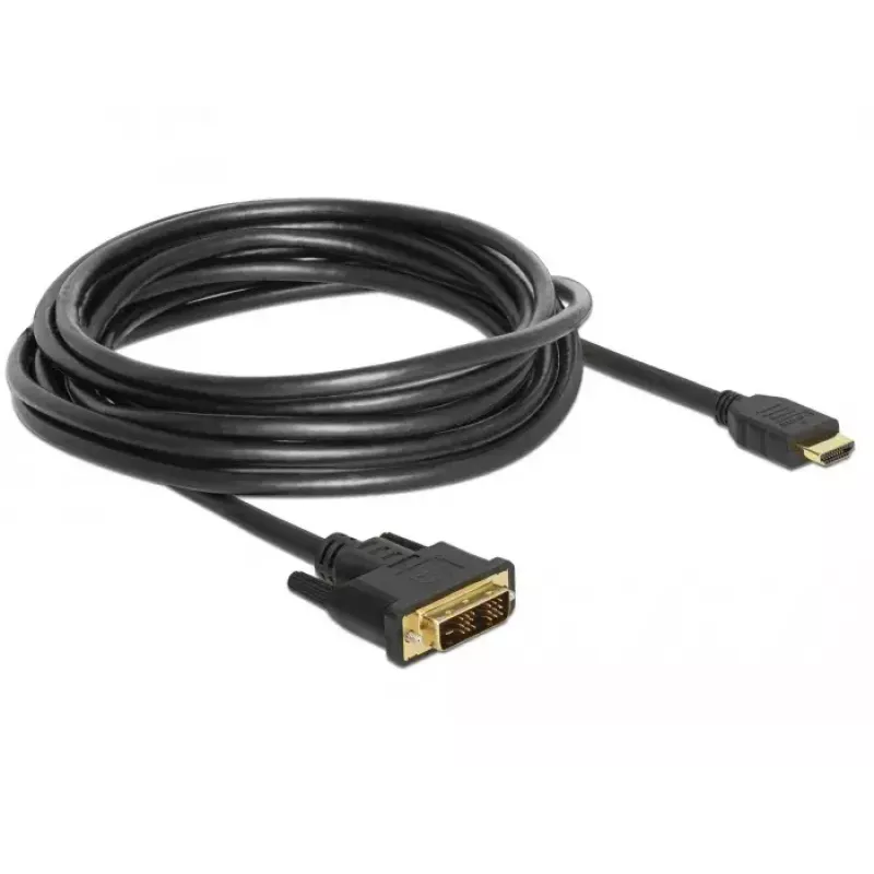 Videokabel-Adapter DeLOCK 85586 DVI-D HDMI Typ A Schwarz 5 m