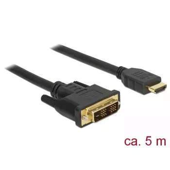 Videokabel-Adapter DeLOCK 85586 DVI-D HDMI Typ A Schwarz 5 m