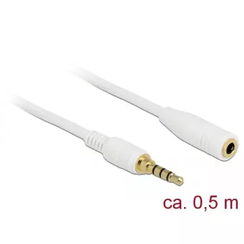 Audiokabel DeLOCK 85628 0,5 m 3,5 mm Weiß