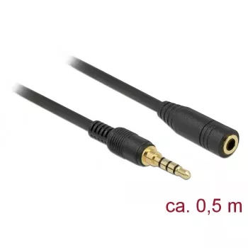 Audiokabel DeLOCK 85627 0,5 m 3,5 mm Schwarz