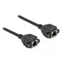 Netzwerkkabel DeLOCK Cat.6A RJ45 zu RJ45 1m Schwarz