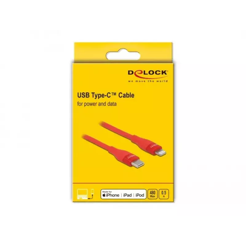 Daten- und Ladekabel USB Type-C auf Lightning DeLOCK 86633