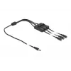 DC-Kabel DeLOCK 86795 5,5 x 2,1 mm Stecker auf 3 x Buchse mit Schalter 1 m