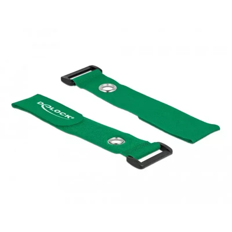 Klett-Kabelbinder DeLOCK 19553 Grün 280mm 3 Stück