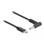 DeLOCK Laptop-Ladekabel USB Type-C Stecker auf HP 4,5 x 3,0 mm Stecker 1,5 m 20 V 3 A