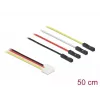Internes Stromkabel DELOCK 86950, 0,5 m, Stecker auf Buchse, mehrfarbig (schwarz/rot/weiß/gelb)