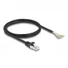 DeLOCK Kabel RJ50 Stecker auf offene Drahtenden S/FTP 1 m schwarz