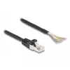 DeLOCK Kabel RJ50 Stecker auf offene Drahtenden S/FTP 1 m schwarz