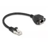 DeLOCK RJ50 Verlängerungskabel Stecker auf Buchse S/FTP 0,25 m schwarz