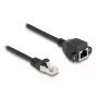 DeLOCK RJ50 Verlängerungskabel Stecker auf Buchse S/FTP 0,25 m schwarz