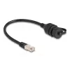 DeLOCK Kabel RJ50 Stecker auf RJ50 Buchse IP67 wasserdicht 20 cm