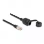 DeLOCK Kabel RJ50 Stecker auf RJ50 Buchse IP67 wasserdicht 20 cm
