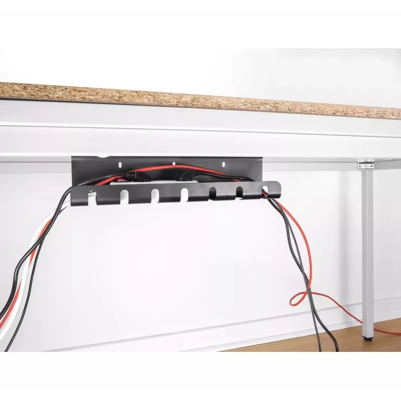 Kabelhalter DeLOCK 88031 Untertischmontage schwarz 2 Stück Set