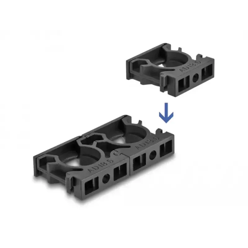 Kabelhalter DeLOCK 60481 10 mm schwarz 8 Stück