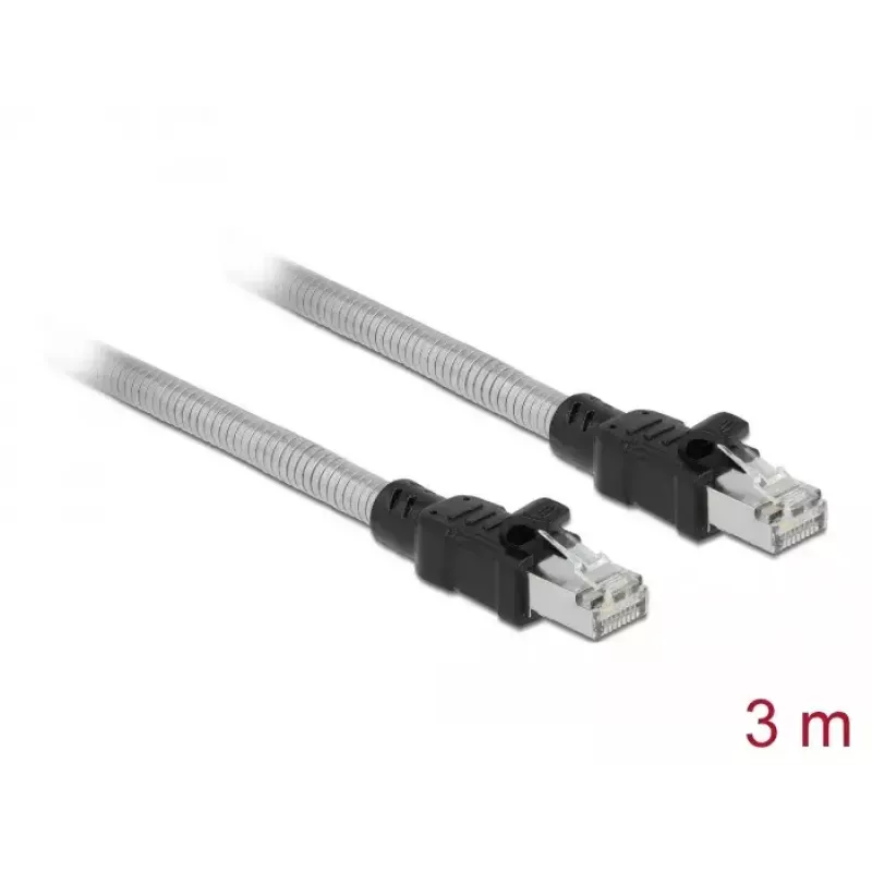 DeLOCK RJ45-Kabel Cat.6A U/FTP mit Metallmantel 3 m