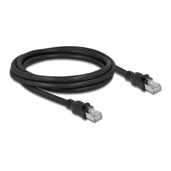 Netzwerkkabel DeLOCK RJ45 Cat.6A F/UTP 2m Schwarz