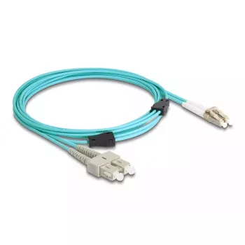 DeLOCK LWL-Kabel LC Duplex auf SC Duplex OM3 3 m