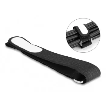 Klett-Kabelbinder DeLOCK 457x25mm schwarz 5 Stück
