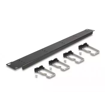 Kabelmanagement-Panel DeLOCK 19 Zoll 66918 mit 5 Metallhaken schwarz