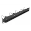 Kabelmanagement-Panel DeLOCK 19 Zoll 66918 mit 5 Metallhaken schwarz